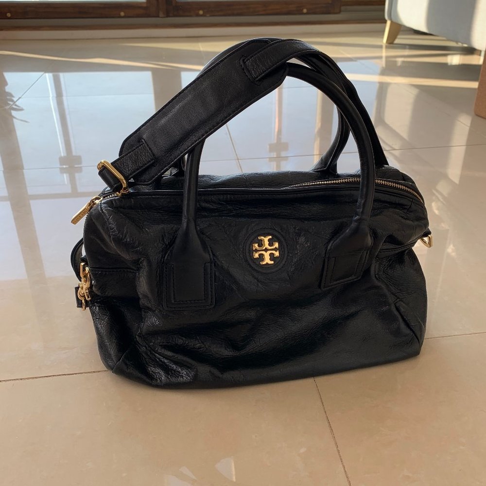 Tory Burch Black Leather Tote